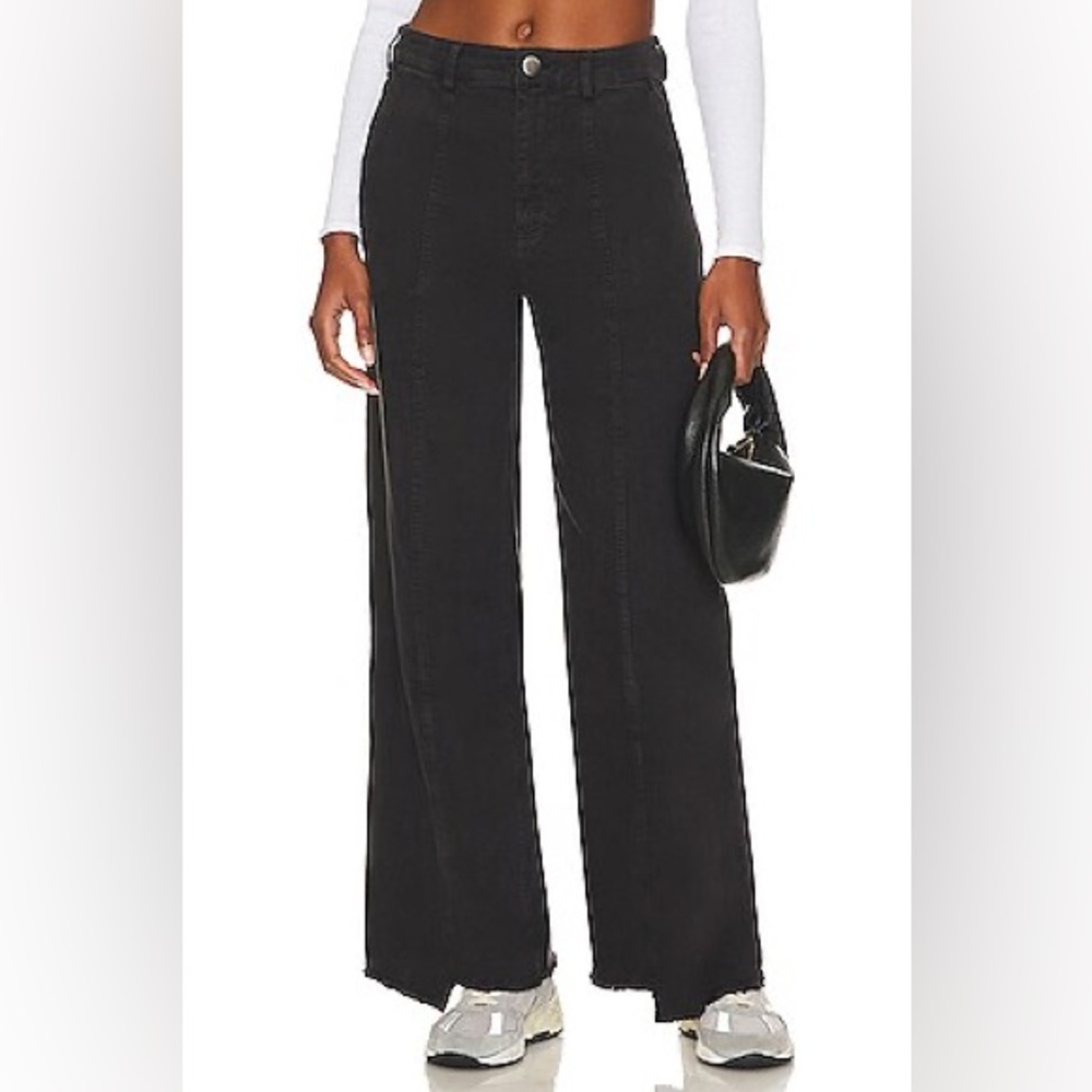 Monrow wide leg seamed pant
